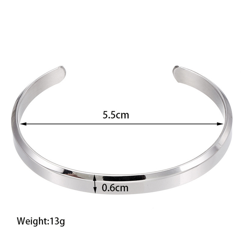 Fashion Cuff Bracelets Bangles Men Women Stainless Steel Gold width 6mm Bangle Bracelet Pulseras Luxury Jewelry