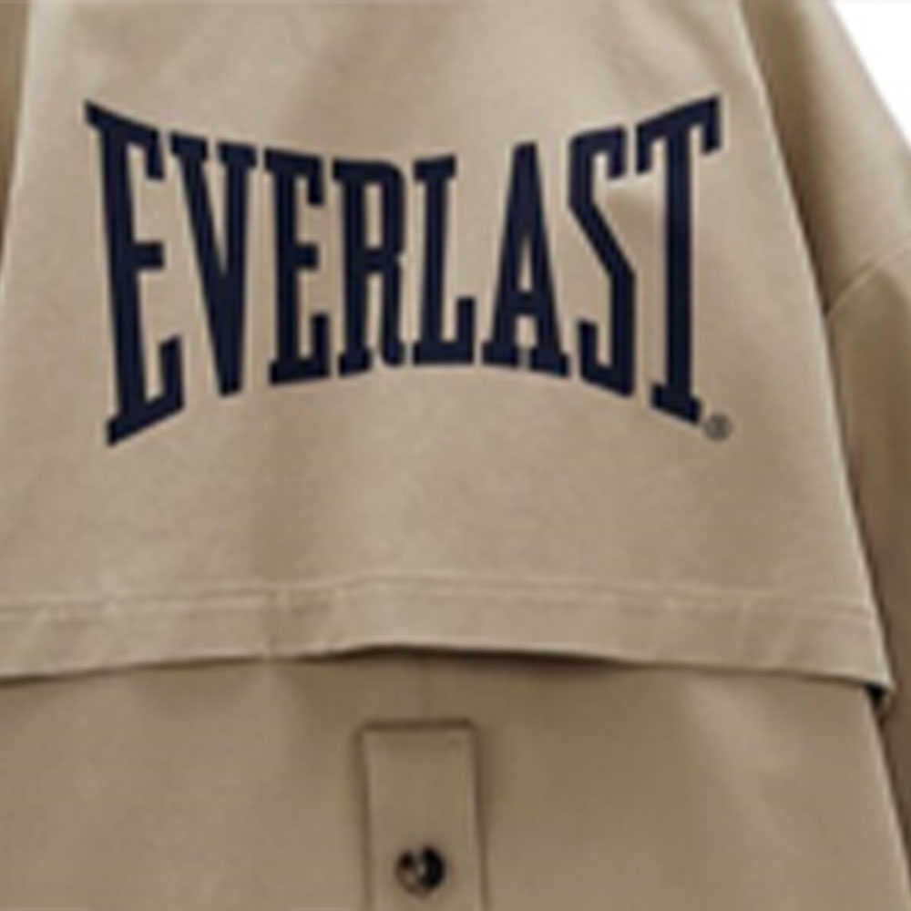 Spring and Autumn women's lapel button pattern mid-length windbreaker coat 210820