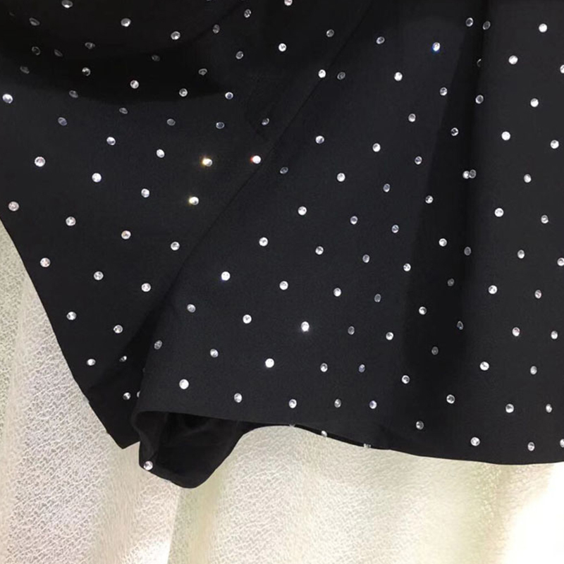 Casual Patchwork Diamond Jumpsuit For Women Notched Long Sleeve High Waist Wide Leg Pants Dot Jumpsuits Female 210521