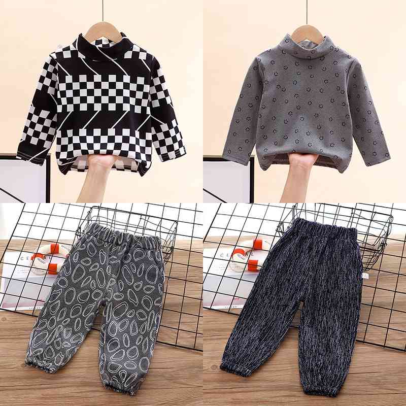 new clothing spring autumn sweater bottomed shirt children's pants set boys and girls baby home clothes
new clothing spring autumn sweater bottomed shirt children's pants set boys and girls baby home clothes