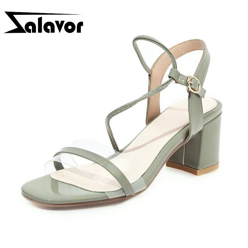 Summer Sandals Shoes Open Toe Thick Heel Buckle Strap Classic Transparent Striped Ladies Footwear Size 33-44, Black
Summer Sandals Shoes Open Toe Thick Heel Buckle Strap Classic Transparent Striped Ladies Footwear Size 33-44, Black