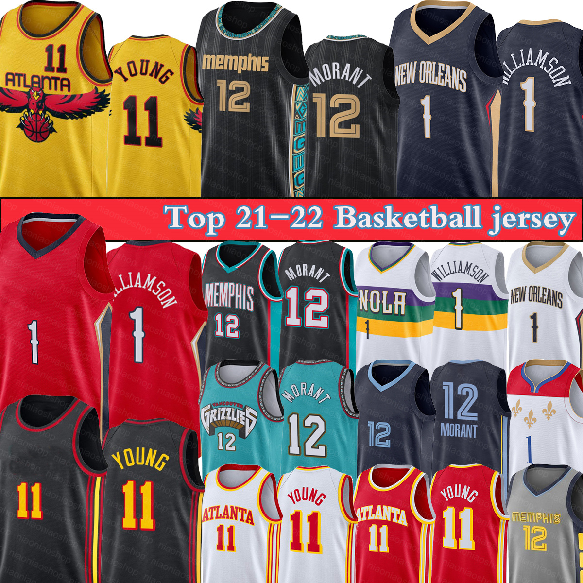 Ja 12 Morant Basketball Jerseys Trae 11 Young Zion 1 Williamson Jersey Camiseta baloncesto 75th Anniversary Atlanta Hawks Memphi, Black;red
Ja 12 Morant Basketball Jerseys Trae 11 Young Zion 1 Williamson Jersey Camiseta baloncesto 75th Anniversary Atlanta Hawks Memphi, Black;red