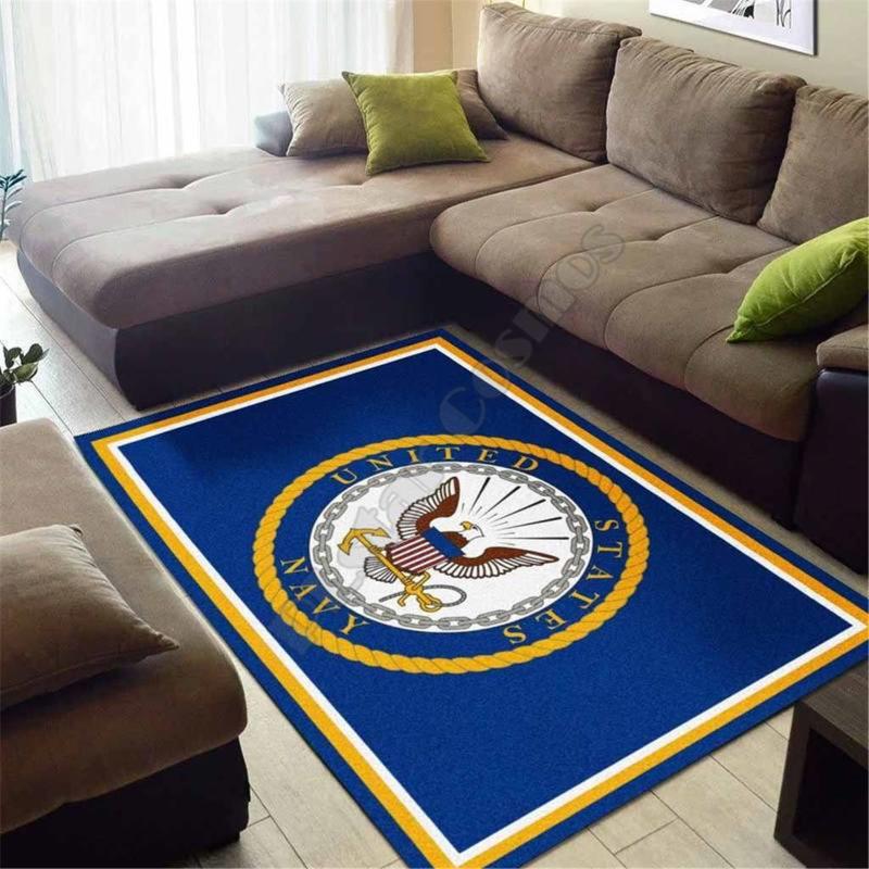 Carpets Navy Seabee Area Rug 3D All Over Printed Non-slip Mat Dining Room Living Soft Bedroom Carpet 01
