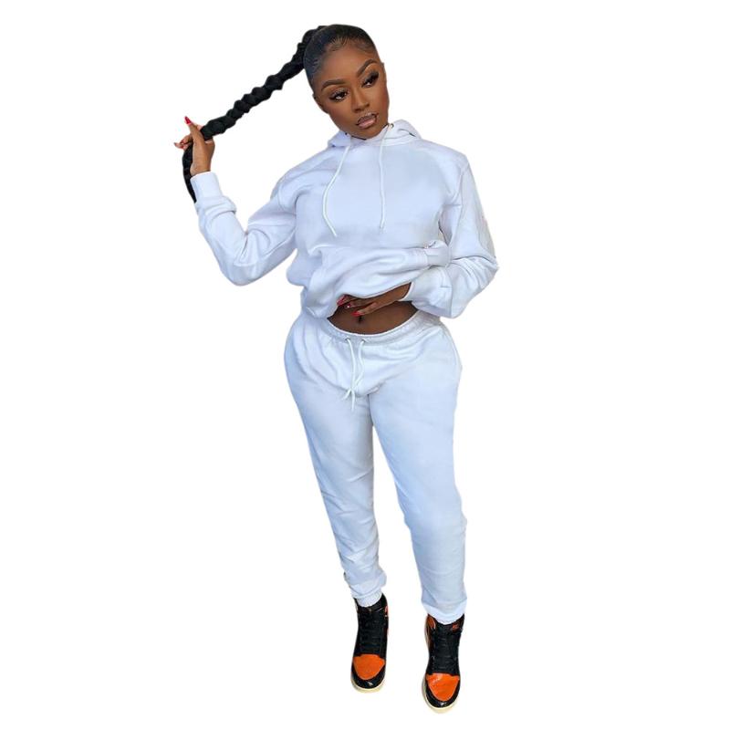 Women's Two Piece Pants RStylish Women Set Casual Solid Hooded Sweatshirt Jogger Tracksuit Winter Matching Outfits, White
Women's Two Piece Pants RStylish Women Set Casual Solid Hooded Sweatshirt Jogger Tracksuit Winter Matching Outfits, White