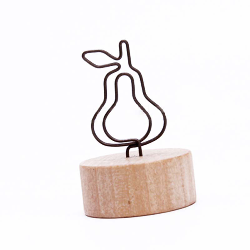 Wood+Iron Photo Clips Folder Home Decorations Office Table Standing Decorative Shelves Creative Birthday Gifts