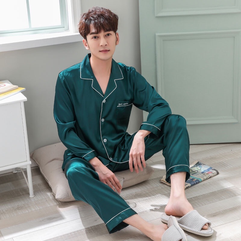 Women's Sleepwear Solid Satin Men Pajama Sets Summer Full Sleeve Autumn Silk Suit Casual Two-Piece Pajamas Man Pyjama JX9P, Purple short
Women's Sleepwear Solid Satin Men Pajama Sets Summer Full Sleeve Autumn Silk Suit Casual Two-Piece Pajamas Man Pyjama JX9P, Purple short