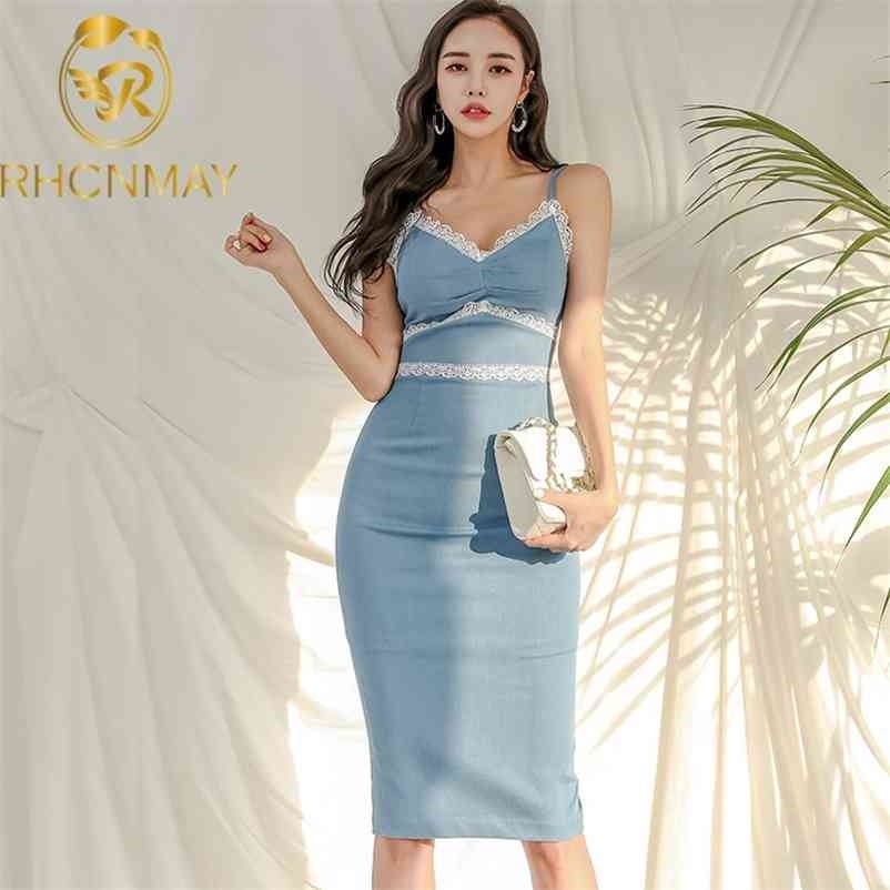 Korean Sexy Spaghetti Strap V Neck Patchwork Lace Work Women Dress Summer Sheath Sleeveless OL Slim Bodycon Vestidos 210520, Sky blue
Korean Sexy Spaghetti Strap V Neck Patchwork Lace Work Women Dress Summer Sheath Sleeveless OL Slim Bodycon Vestidos 210520, Sky blue