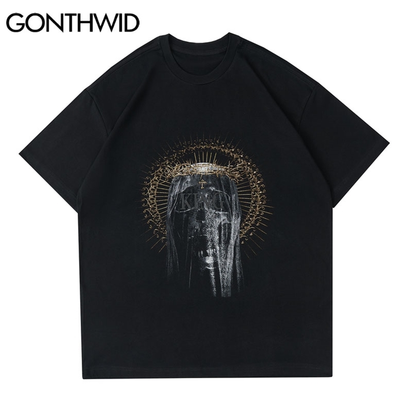 Tees Shirts Harajuku Skull Print Punk Rock Gothic Tshirts Streetwear Hip Hop Fashion Casual Cotton Short Sleeve Tops 210602, Gray
Tees Shirts Harajuku Skull Print Punk Rock Gothic Tshirts Streetwear Hip Hop Fashion Casual Cotton Short Sleeve Tops 210602, Gray