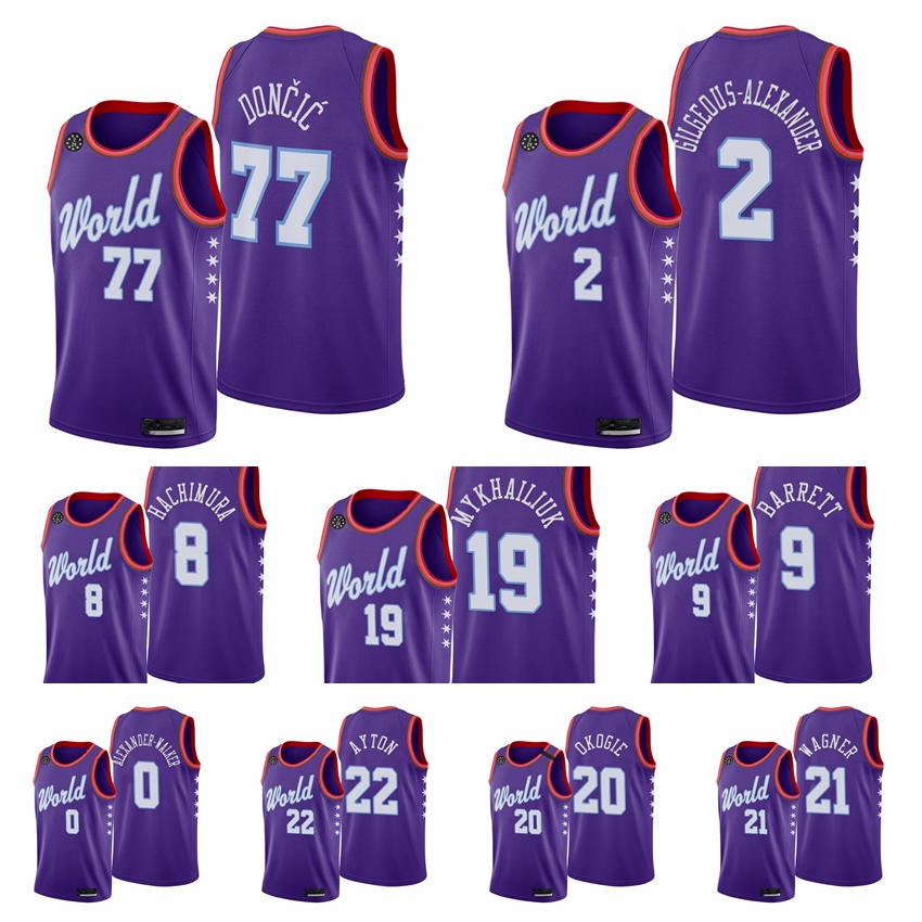 Men's World Team RJ Barrett Rui Hachimura Wagner Luka Doncic Ayton okogie Svi Mykhailiuk Shai Gilgeous-Alexander Clarke alexander 2020, Black
Men's World Team RJ Barrett Rui Hachimura Wagner Luka Doncic Ayton okogie Svi Mykhailiuk Shai Gilgeous-Alexander Clarke alexander 2020, Black