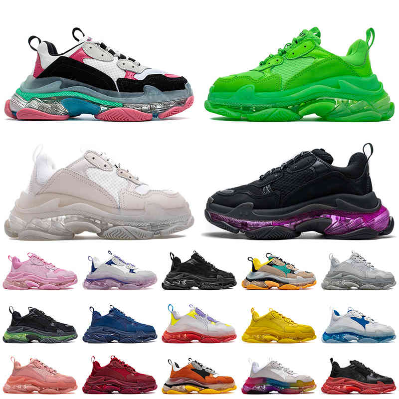 2022 Luxurys Designers Triple s Sneakers Women Mens Run Shoes Crystal Bottoms Pairs 17FW Clear Sole Vintage Loafers White Black Volt Red Trainers, Customize
2022 Luxurys Designers Triple s Sneakers Women Mens Run Shoes Crystal Bottoms Pairs 17FW Clear Sole Vintage Loafers White Black Volt Red Trainers, Customize