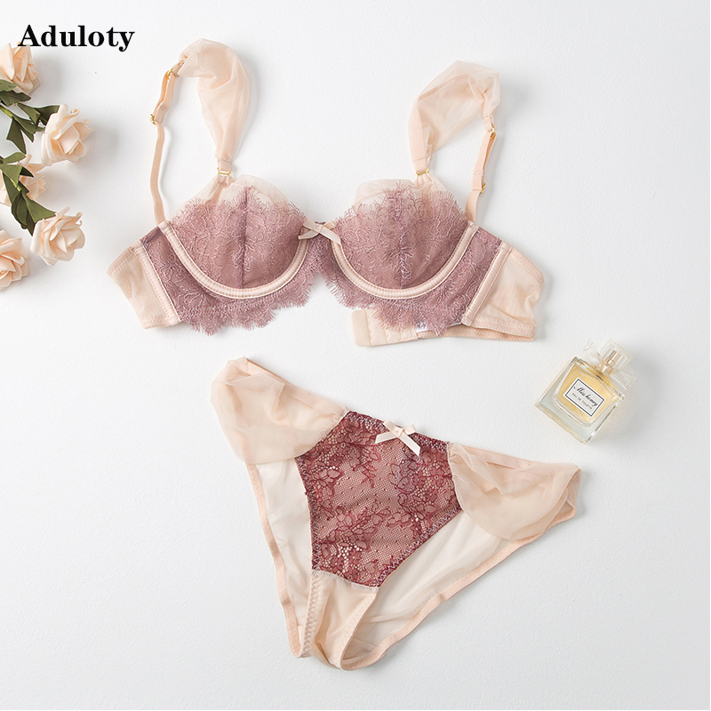 Aduloty New Womens Eyelashes Lace Sexy Lingerie Bra set Summer Thin mesh see-through Underwire underwear and Panties Erotic set, Red
Aduloty New Womens Eyelashes Lace Sexy Lingerie Bra set Summer Thin mesh see-through Underwire underwear and Panties Erotic set, Red