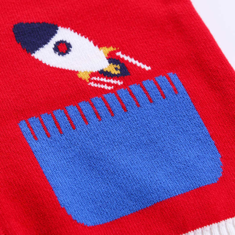 Autumn New V-neck Toddler Cardigan Sweater Rocket Top Kids Knitted Sweater Single Breasted Baby Boys Cardigan Sweaters Y1024