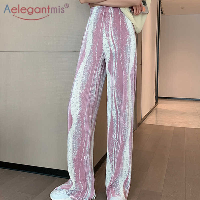 Aelegantmis Cozy Wide Leg Tie Dye Pleated Pants Women High Elastic Waist Loose for Lady Korean Chic All Match Folds 210607, Style6
Aelegantmis Cozy Wide Leg Tie Dye Pleated Pants Women High Elastic Waist Loose for Lady Korean Chic All Match Folds 210607, Style6