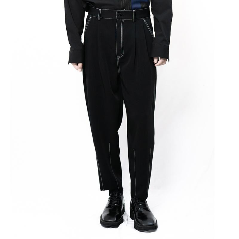 27-44! Big Yards Men's Pants 2021 Casual Original Homemade Pressed White Line Slightly Loose