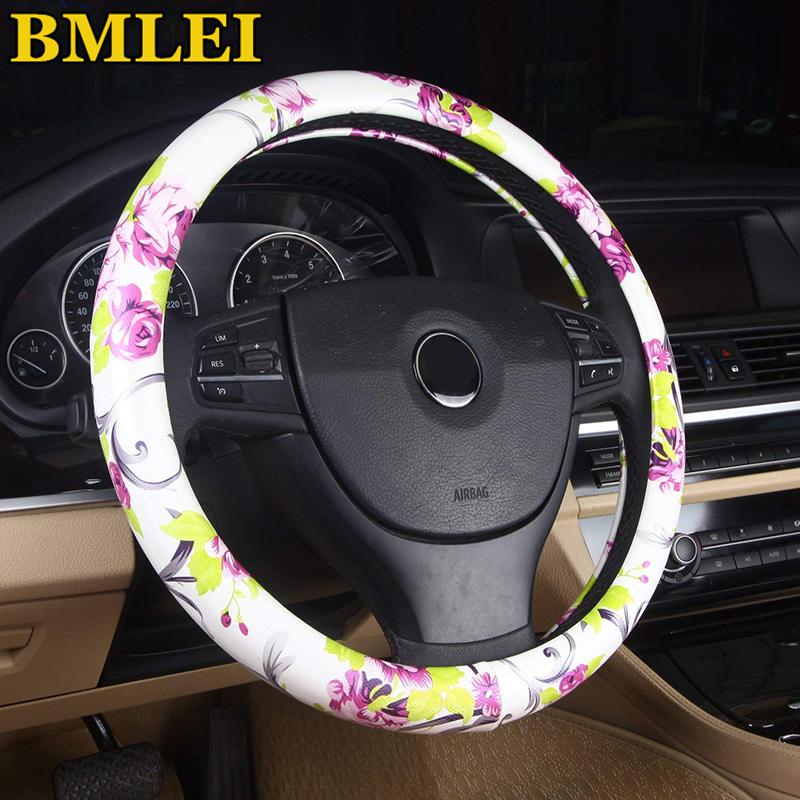 Steering Wheel Covers Cover Cute Colorful Flower Design Wrap Natural Healthy Breathable Universal 38cm For Lady Women
Steering Wheel Covers Cover Cute Colorful Flower Design Wrap Natural Healthy Breathable Universal 38cm For Lady Women