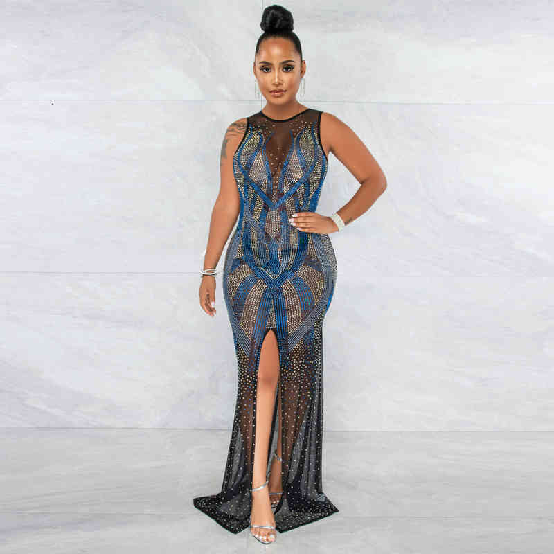 Women Perspective Diamond Sleeveless Round Neck Fashion Banquet Fork Long Underwear Free Dress, Black;gray
Women Perspective Diamond Sleeveless Round Neck Fashion Banquet Fork Long Underwear Free Dress, Black;gray