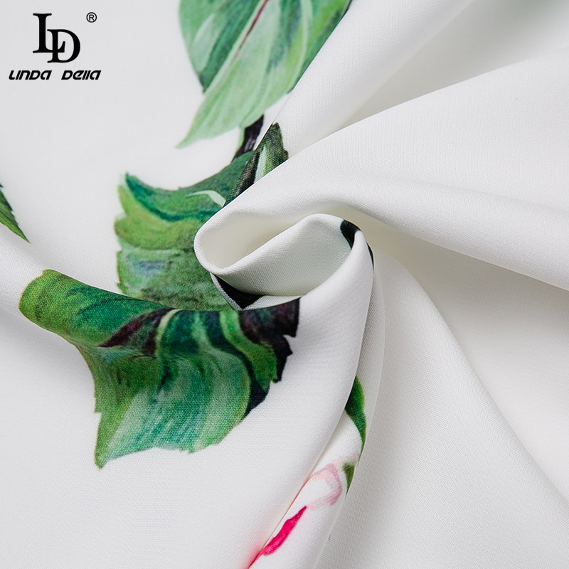 Fashion Runway Summer Mini Dress Women Elegant Bow tie Rose Flower Print Vintage Party Short Vestidos 210522