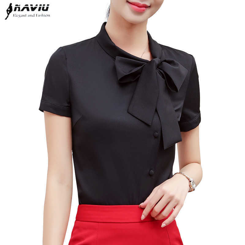 Elegant Women Bow Shirt Summer Fashion Formal Short Sleeve Chiffon Blouse Office Ladies Plus Size Work Tops 210604, Gray
Elegant Women Bow Shirt Summer Fashion Formal Short Sleeve Chiffon Blouse Office Ladies Plus Size Work Tops 210604, Gray