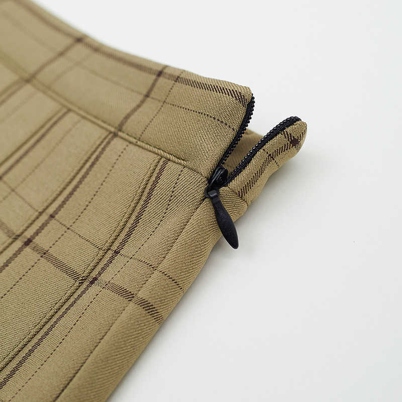 PEONFLY Sweet Women Pleated Skirt Fashion Plaid A-Line Mini High Waist Chic Kawaii Summer Casual Ladies 210619