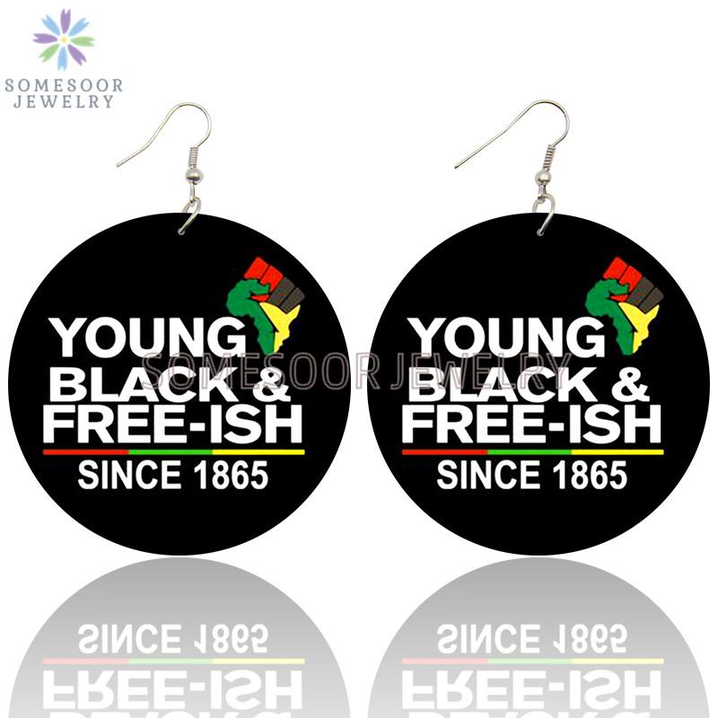 Dangle & Chandelier SOMESOOR Young Black Free-Ish Since 1865 Inspire Wooden Drop Earrings Juneteenth Design Loops Jewelry For Women Gifts
Dangle & Chandelier SOMESOOR Young Black Free-Ish Since 1865 Inspire Wooden Drop Earrings Juneteenth Design Loops Jewelry For Women Gifts