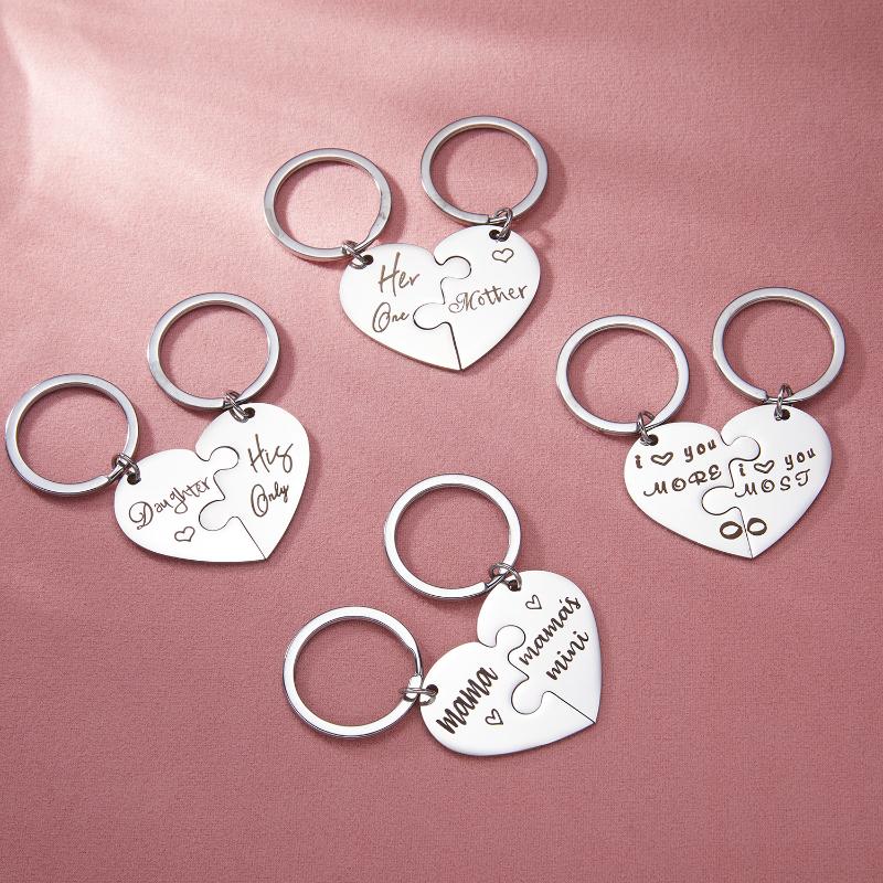 Keychains 2pc Mother Daughter Key Chain For Mom Girls Stainless Steel Friends Her One His Only Couple I Love You Most Lover Rings
Keychains 2pc Mother Daughter Key Chain For Mom Girls Stainless Steel Friends Her One His Only Couple I Love You Most Lover Rings