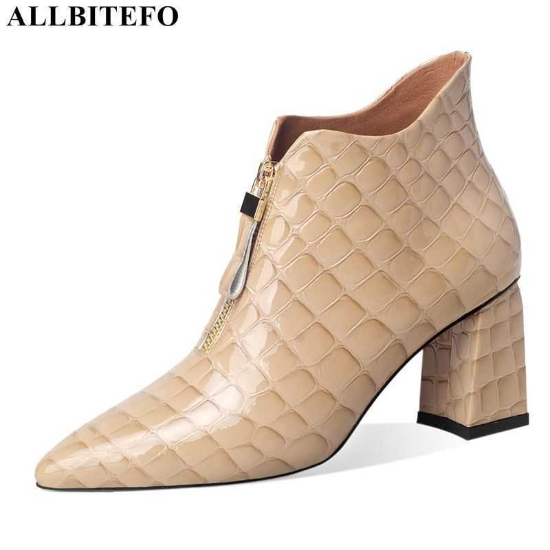 ALLBITEFO size 34-41 pointed toe natural genuine leather women boots fashion autumn winter women heels shoes women's ankle boots 210611, Plush inside
ALLBITEFO size 34-41 pointed toe natural genuine leather women boots fashion autumn winter women heels shoes women's ankle boots 210611, Plush inside