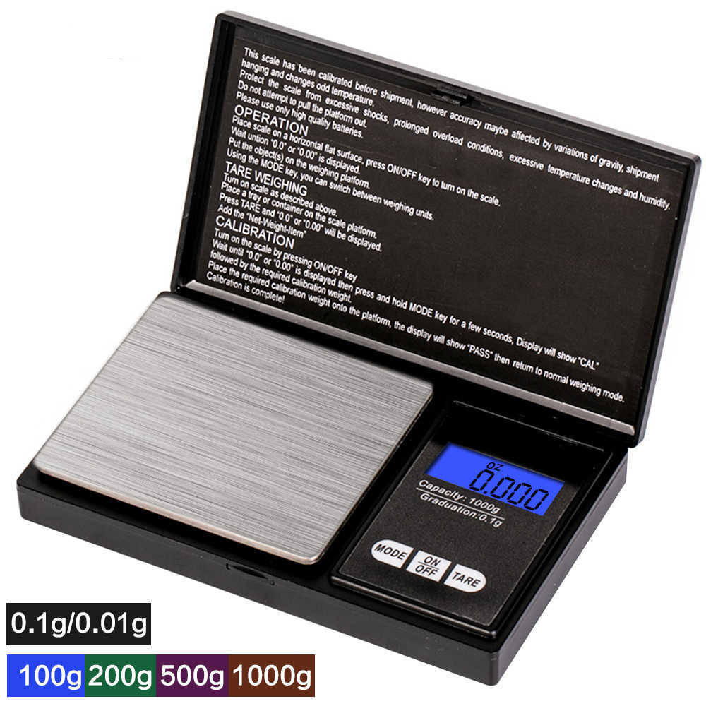 0.01g/0.1g High Precision Jewelry Scale 100g-1000g Range Mini Libra Digital LCD Pocket Scales Balance Weight For Kitchen Drug, Other 
0.01g/0.1g High Precision Jewelry Scale 100g-1000g Range Mini Libra Digital LCD Pocket Scales Balance Weight For Kitchen Drug, Other