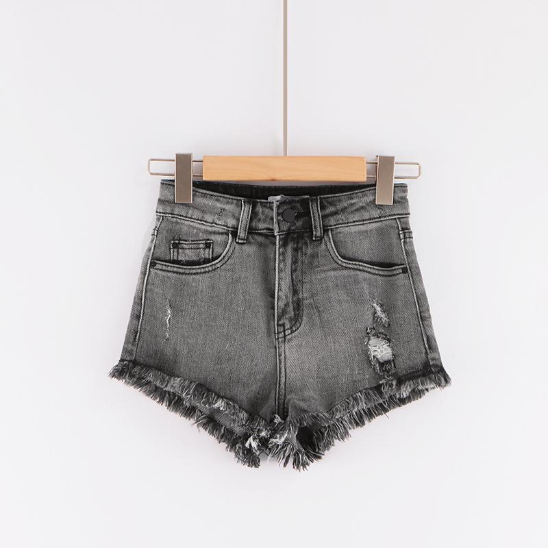 Sexy Summer Denim Shorts Women Vintage High Waist Jean Female Worn Loose Burr Hole Jeans With Casual Streetwear Women's