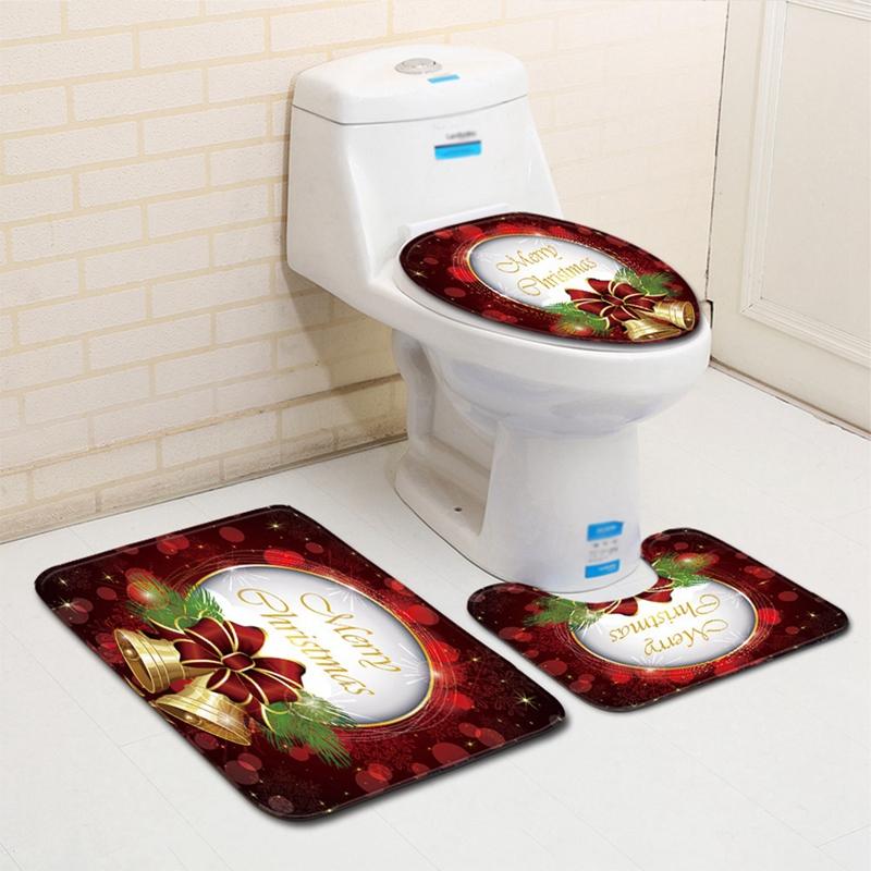 Carpets 3 Pcs Bathroom Rug Mats Set Toilet Lid Cover Christmas Bell Pattern Pedestal Mat Non Slip Bath For Home, Silver
Carpets 3 Pcs Bathroom Rug Mats Set Toilet Lid Cover Christmas Bell Pattern Pedestal Mat Non Slip Bath For Home, Silver