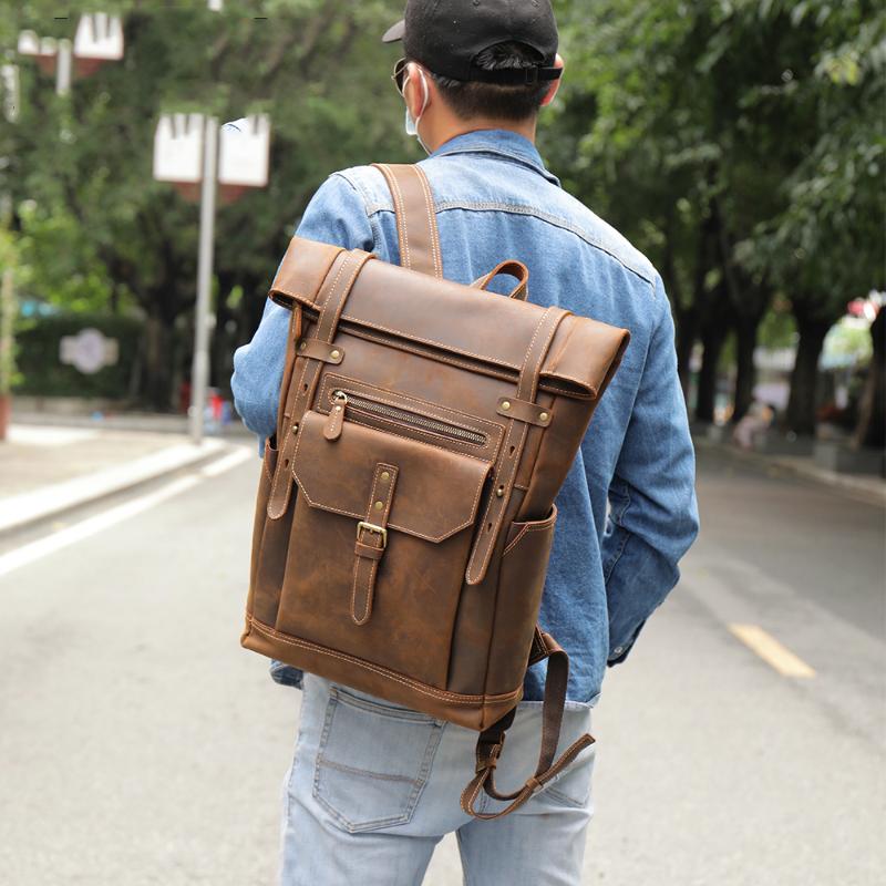 Backpack Vintage Leather For Men 15.6 Inch Laptop Travel Office Bag Large Men's Backpacks Rucksack 2035, Coffee
Backpack Vintage Leather For Men 15.6 Inch Laptop Travel Office Bag Large Men's Backpacks Rucksack 2035, Coffee