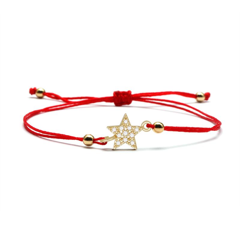 Charm Bracelets White Zircon Star Bracelet For Women Men Kids Lovers Gift Simple Red & Black String Wish Bangle Jewelry Christmas Present, Golden;silver
Charm Bracelets White Zircon Star Bracelet For Women Men Kids Lovers Gift Simple Red & Black String Wish Bangle Jewelry Christmas Present, Golden;silver