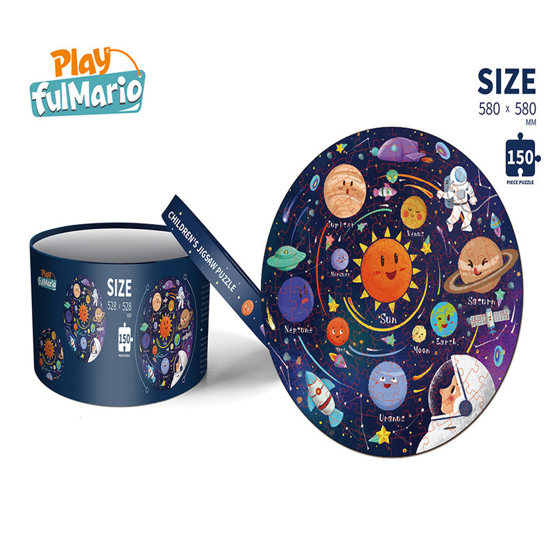 Children's cartoon toy forest animal dinosaur polar bear space round puzzle
Children's cartoon toy forest animal dinosaur polar bear space round puzzle