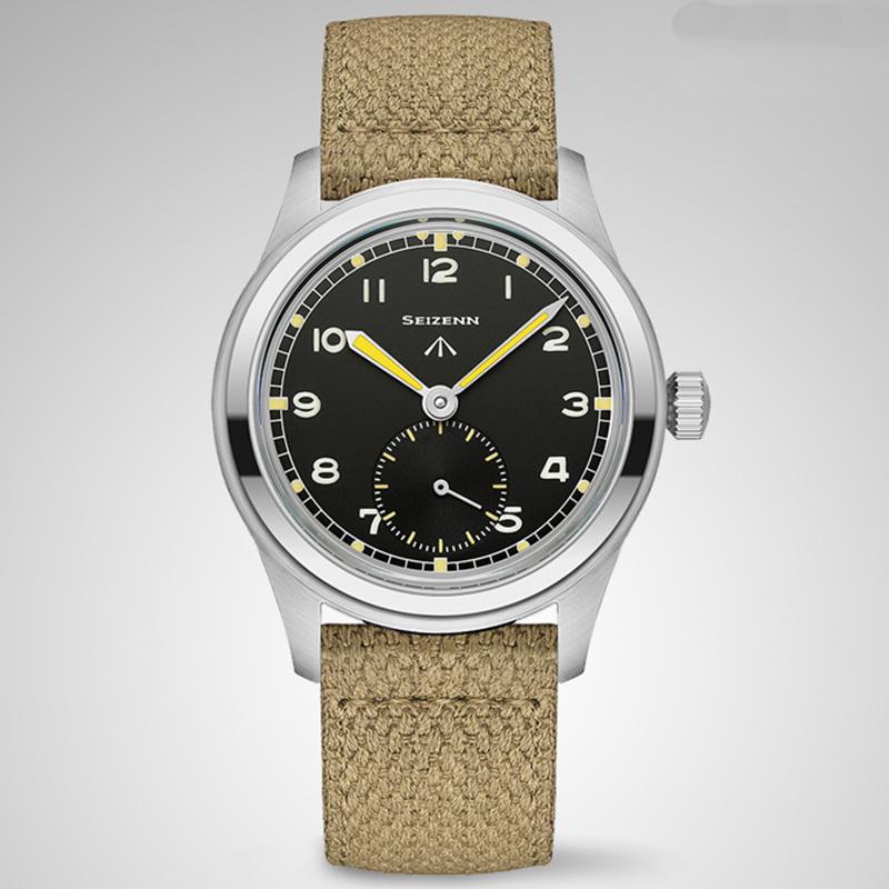 Wristwatches Classic Retro Arrow Watch Male Mens WWII 12 Mechanical Satch Manual Hand Wind Luminous Stain Steel Merkur 38mm Case, Big second nylon
Wristwatches Classic Retro Arrow Watch Male Mens WWII 12 Mechanical Satch Manual Hand Wind Luminous Stain Steel Merkur 38mm Case, Big second nylon