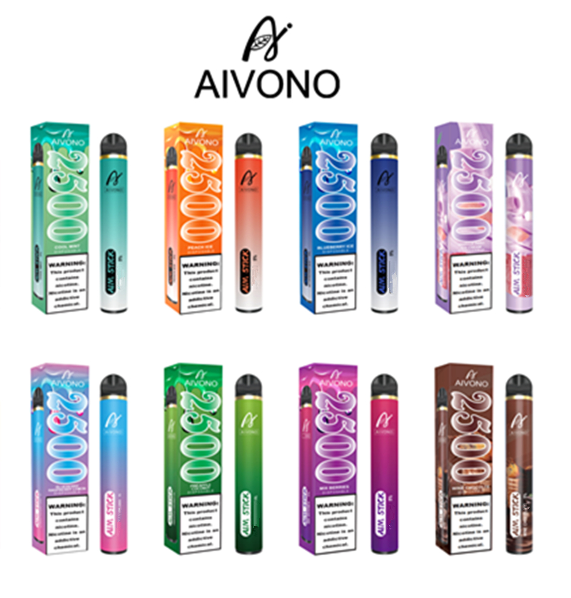 Aim Stick 2500puffs Disposable E-cigarettes Built-in 1400mah Battery 9.0ml Pre-Filled Vape Pen Kit Hyppe max flow puff plus
Aim Stick 2500puffs Disposable E-cigarettes Built-in 1400mah Battery 9.0ml Pre-Filled Vape Pen Kit Hyppe max flow puff plus
