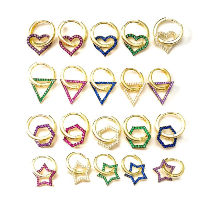 Dangle & Chandelier Wholesale Gold Color Fashion Jewelry Simple Geometric Start Triangle Hexagon Heart Charm Earring Multi Colors, Silver
Dangle & Chandelier Wholesale Gold Color Fashion Jewelry Simple Geometric Start Triangle Hexagon Heart Charm Earring Multi Colors, Silver