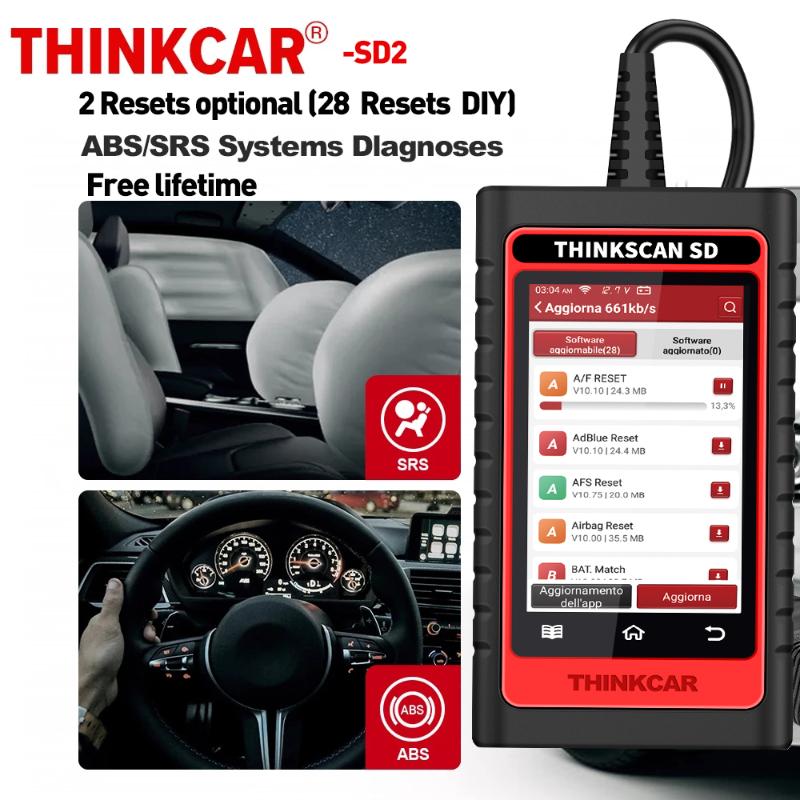 Code Readers & Scan Tools ThinkScan SD2 OBD2 Scanner ABS SRS Auto Diagnostic Tool Enhanced With 2 Reset Function Lifetime Free Update Read
Code Readers & Scan Tools ThinkScan SD2 OBD2 Scanner ABS SRS Auto Diagnostic Tool Enhanced With 2 Reset Function Lifetime Free Update Read