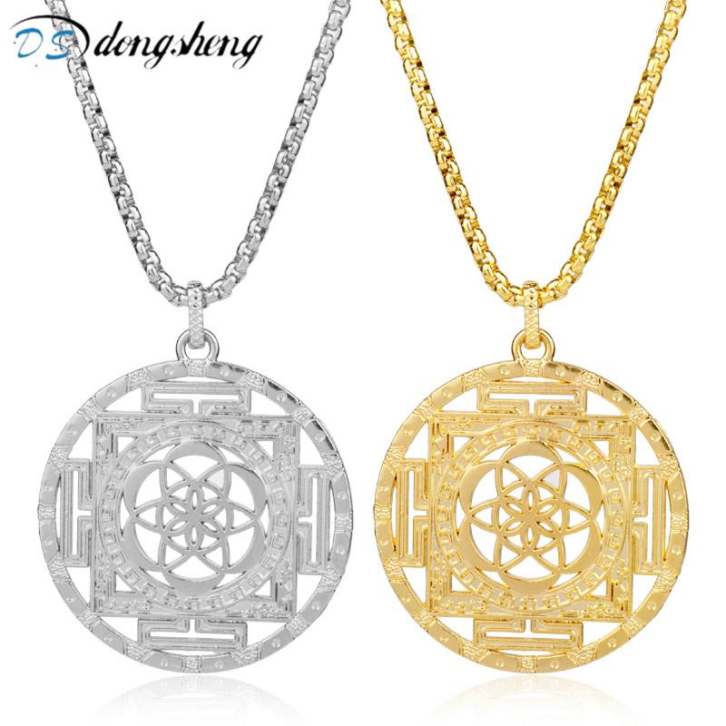 Chains Dongsheng Ancient Egypt Gold Filigree Flower Of Life Jewelry Women Choker Necklace Hollow Mandala Pendants Necklaces, Silver
Chains Dongsheng Ancient Egypt Gold Filigree Flower Of Life Jewelry Women Choker Necklace Hollow Mandala Pendants Necklaces, Silver