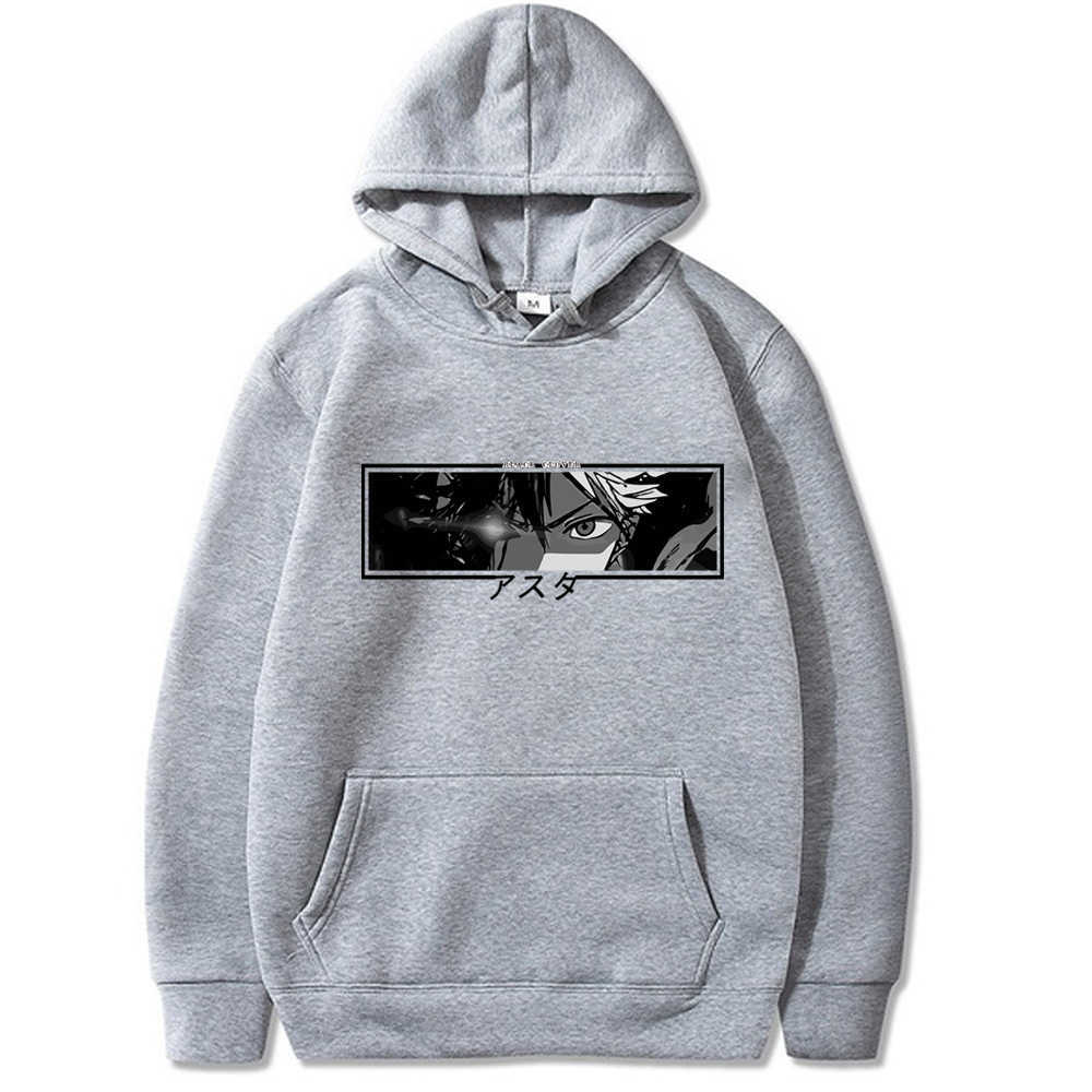 Japan Anime Black Clover Print Men's Hoodies Sweatshirt Harajuku Asta Eyes Print Streetwear Hoody Fashion Women Men Casual Top Y0804