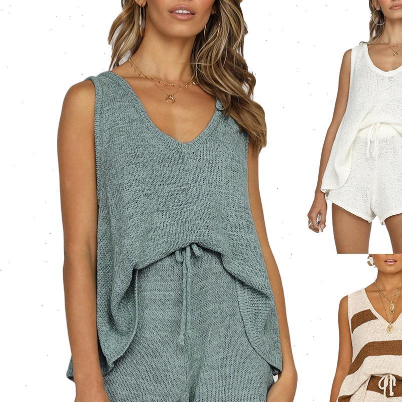 women womens tracksuits solid color sleeveless vest drawstring shorts loose knitted outfits comfortable to wear set, Gray
women womens tracksuits solid color sleeveless vest drawstring shorts loose knitted outfits comfortable to wear set, Gray
