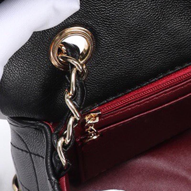 Women shoulder crossbody bag black lambskin mini square classic quilted chain flap bags genuine real leather high quality purse handbag AAn
Women shoulder crossbody bag black lambskin mini square classic quilted chain flap bags genuine real leather high quality purse handbag AAn