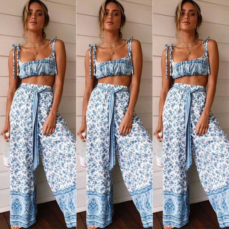 Piece Outfit Set Jumpsuit Women 2021 Summer Fashion Rompers Overalls For Long Pants + Sleeveless Crop Tops Women' Tracksuits, Sky blue
Piece Outfit Set Jumpsuit Women 2021 Summer Fashion Rompers Overalls For Long Pants + Sleeveless Crop Tops Women' Tracksuits, Sky blue
