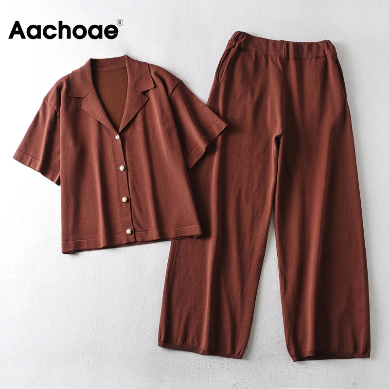 Women Solid Casual 2 Piece Set Summer Short Sleeve Tops Home Wear Sets Ladies Long Wide Leg Pants Loose Outfits, Black;white
Women Solid Casual 2 Piece Set Summer Short Sleeve Tops Home Wear Sets Ladies Long Wide Leg Pants Loose Outfits, Black;white