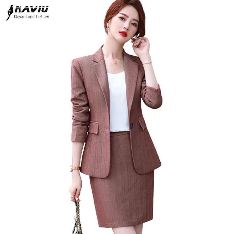 High End Brown Suits Long Sleeve Women Slim Fashion Temperament Interview Formal Blazer And Skirt Office Ladies Work Wear 210604, Brown blazer
High End Brown Suits Long Sleeve Women Slim Fashion Temperament Interview Formal Blazer And Skirt Office Ladies Work Wear 210604, Brown blazer