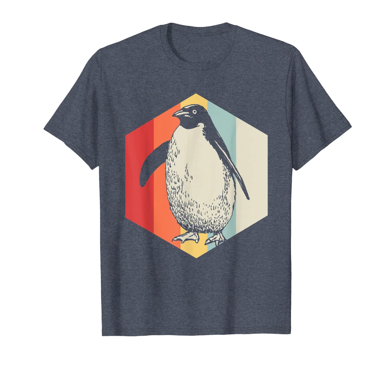 retro penguin t-shirt, White;black