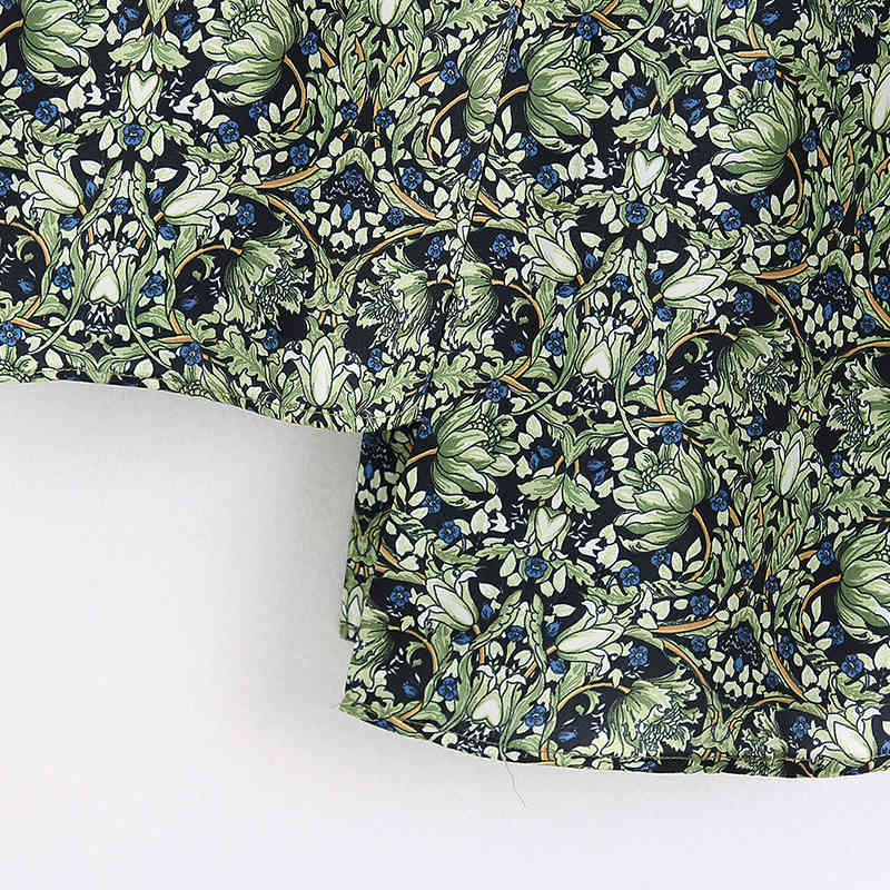 Boho Styles Floral Print Blouse Women Asymmetrical Shirt Tunic Female Batwing Short Sleeve Loose Ladies Tops Haut Femme 210515