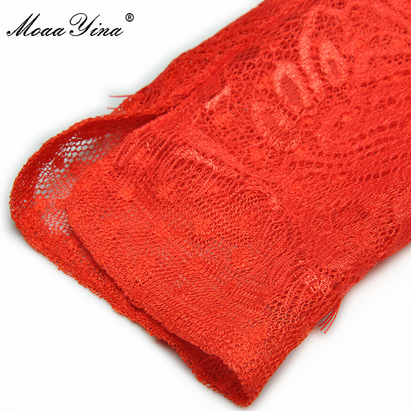 Fashion dress Spring Autumn Women Dress Long sleeve Lace Red Party Ball Gown Dresses 210524