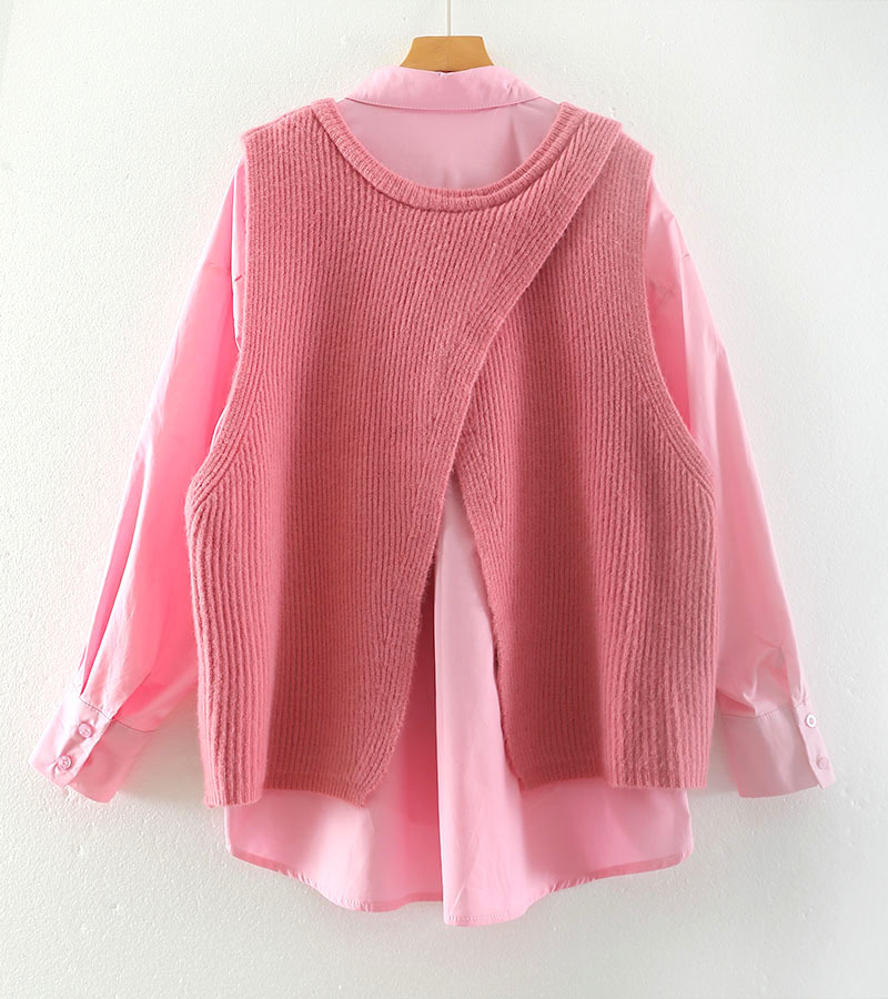 Vests Women Knitted Sweater Vest Casual Solid Pullover Gilet All Match Sleeveless Knit Waistcoat Korean Fashion Top 210519