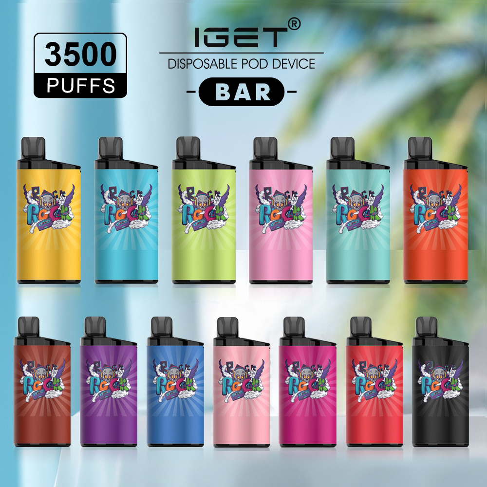 100% Original IGET Bar Disposable E-cigarettes Pod Device Kit 3500 Puffs Big Battery 12ml Prefilled Pods Cartridge Box Mod Vape Pen Authenti
100% Original IGET Bar Disposable E-cigarettes Pod Device Kit 3500 Puffs Big Battery 12ml Prefilled Pods Cartridge Box Mod Vape Pen Authenti