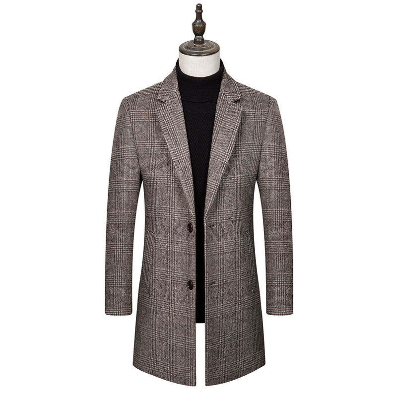 2021 clothing Men keep in winter slim fit plaid Woolen cloth coat/Male leisure long slim fit Woolen cloth jackets, Black
2021 clothing Men keep in winter slim fit plaid Woolen cloth coat/Male leisure long slim fit Woolen cloth jackets, Black