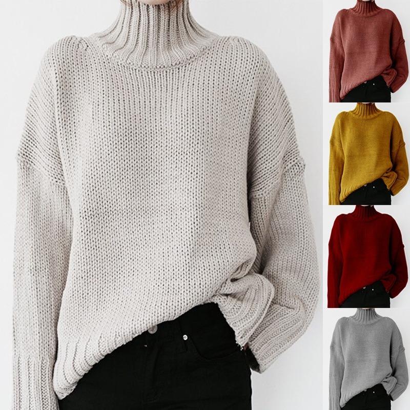 Women's Sweaters Winter Thick High Collar Knitted Sweater Women Tops Female Autumn Fashion Loose Knit Turtleneck Pullover Ladies Jumpers 202, White;black
Women's Sweaters Winter Thick High Collar Knitted Sweater Women Tops Female Autumn Fashion Loose Knit Turtleneck Pullover Ladies Jumpers 202, White;black